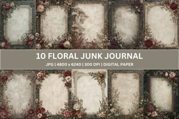 Download Dark Academia Floral Junk Journal - Premium Resources