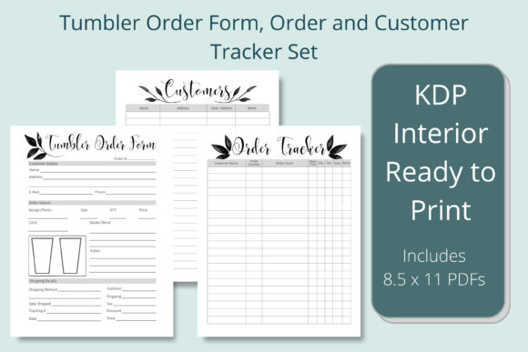 Download Tumbler Order Form, Customer Tracker Set - Customer tracker Collection