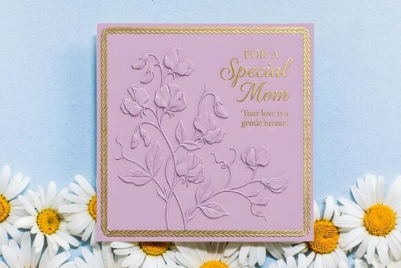 Download Embossed Floral Mothers Day Card PNG - Premium Resources