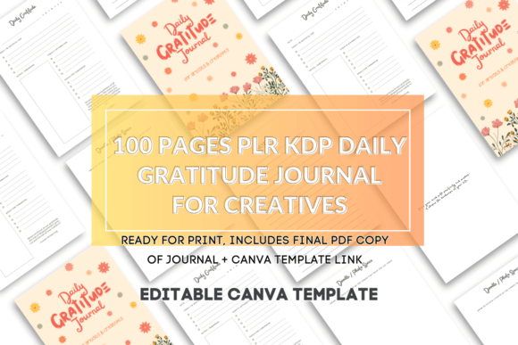 Download PLR Daily Gratitude Journal for Creative - Daily gratitude journal Collection